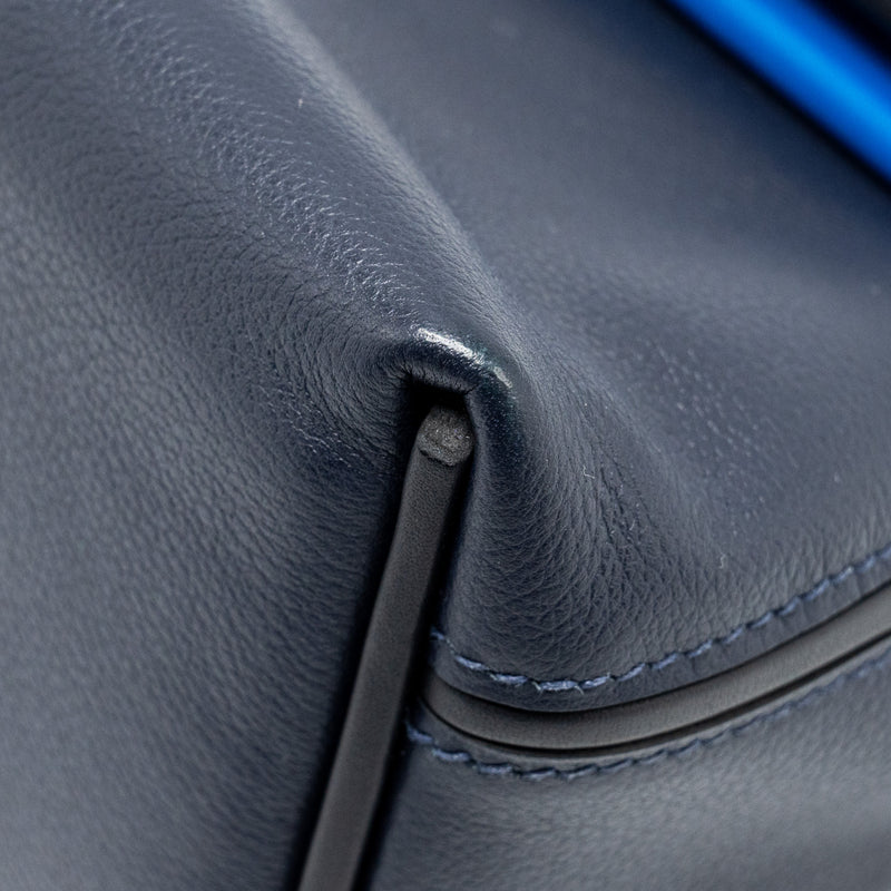 Hermes Mini 24/24 2424-21 bag evercolor / swift Blue Nuit/Caban/Zellige  GHW stamp B