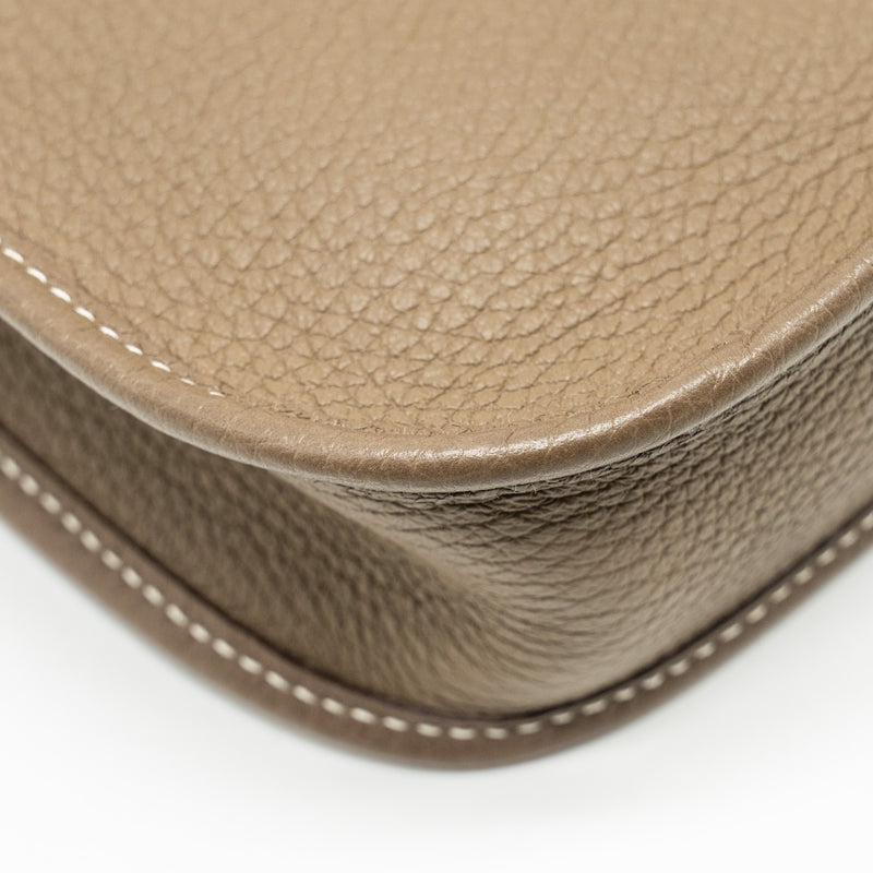 Hermes Mini Evelyne Clemence Etoupe SHW Stamp Z