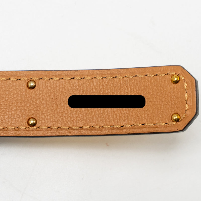 Hermes kelly 18 belt etoupe GHW stamp K