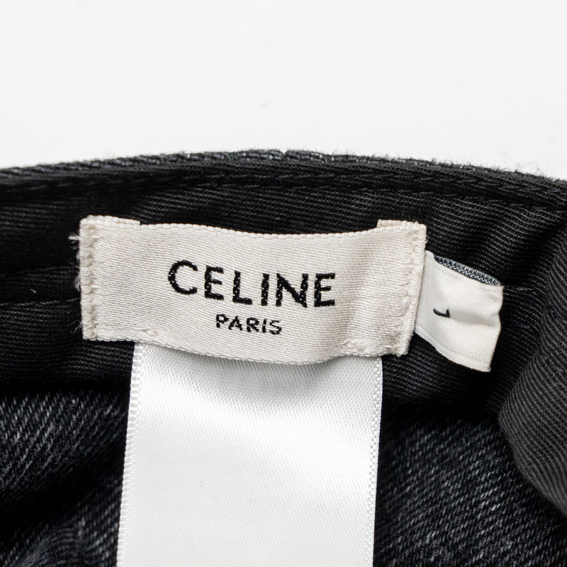 Celine size L initial baseball cap cotton grey