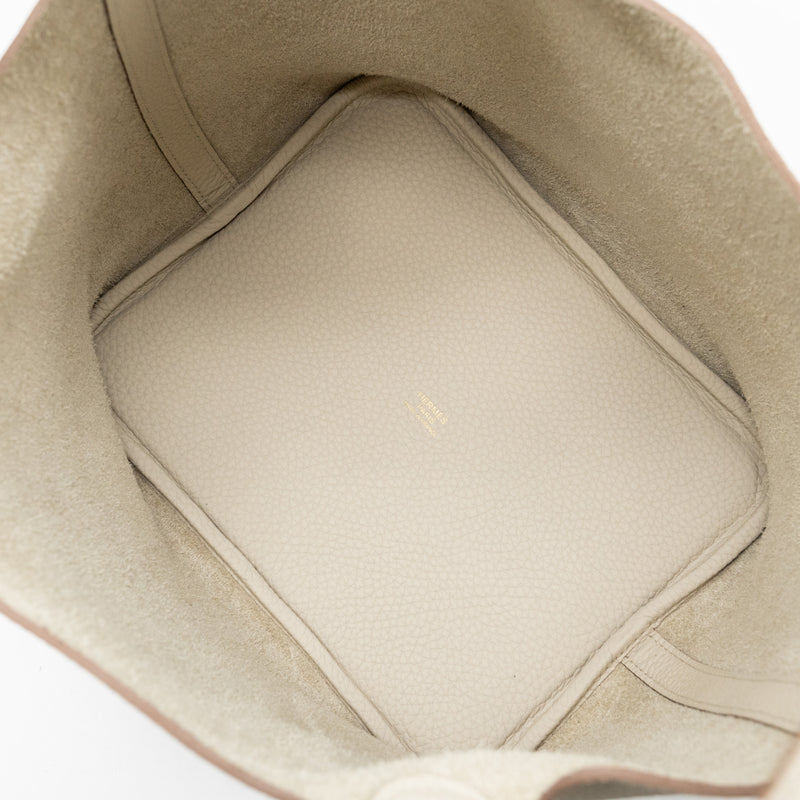 Hermes Picotin 22 Clemence Beton GHW Stamp B