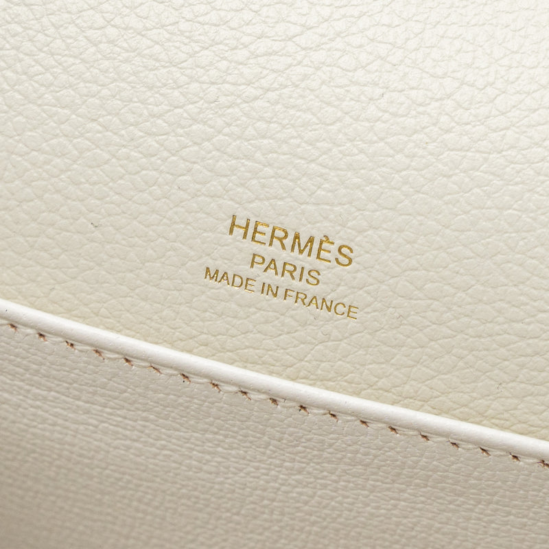 Hermes Mini Roulis Evercolor Blanc LGHW Stamp U