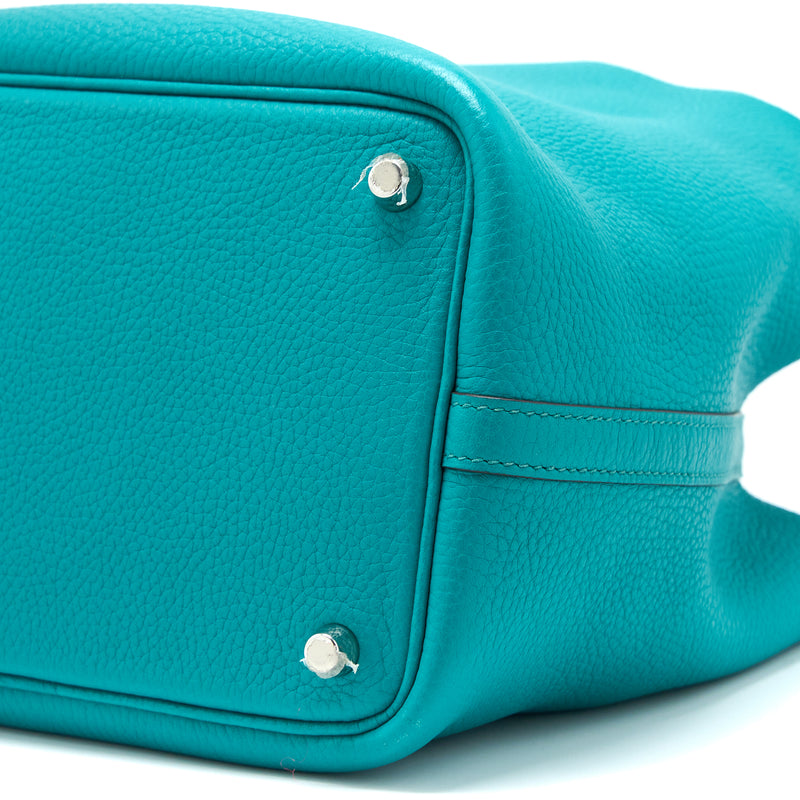 Hermes Picotin 18 Lock Bag Clemence Malachite SHW Stamp X
