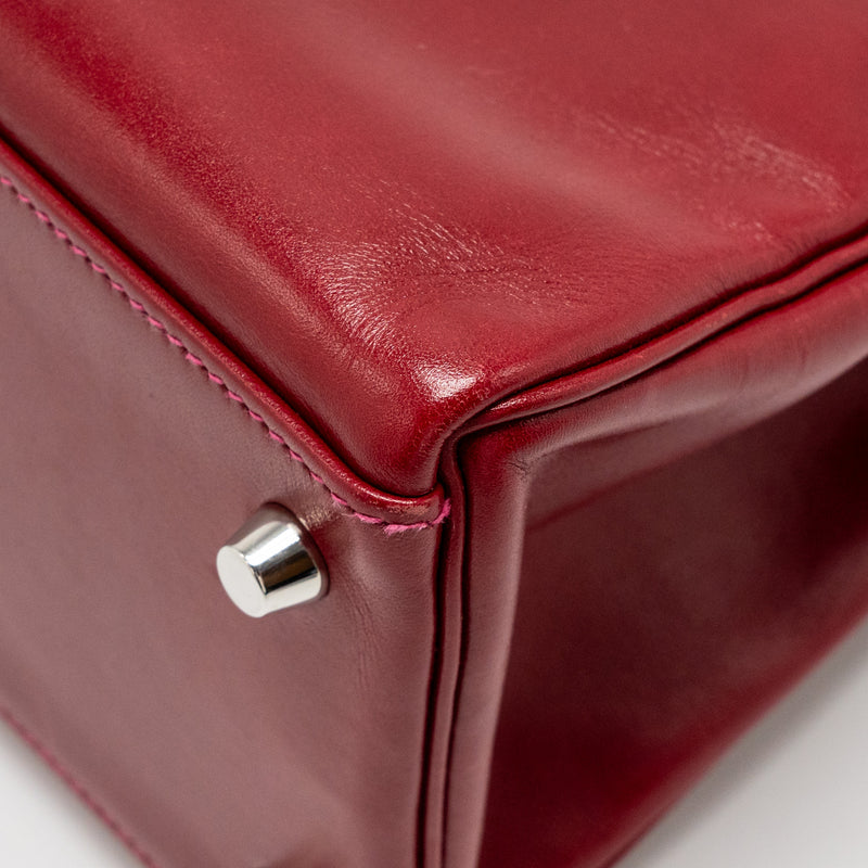 Hermes Kelly 32 Box Rubis/Rose Tyrien SHW Stamp Square O