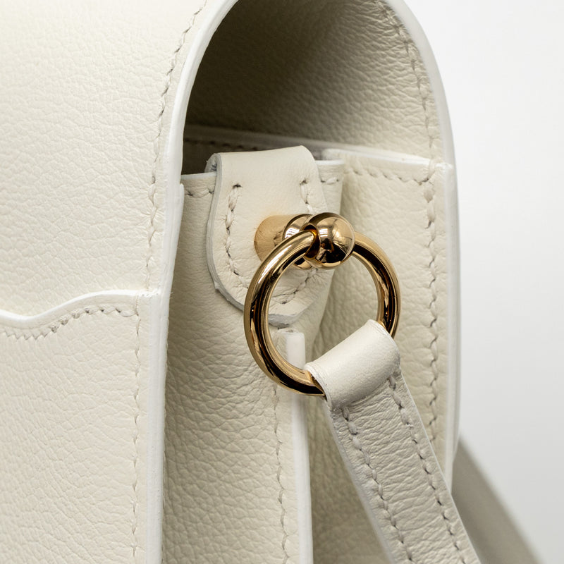 Hermes Mini Roulis Evercolor Blanc LGHW Stamp U