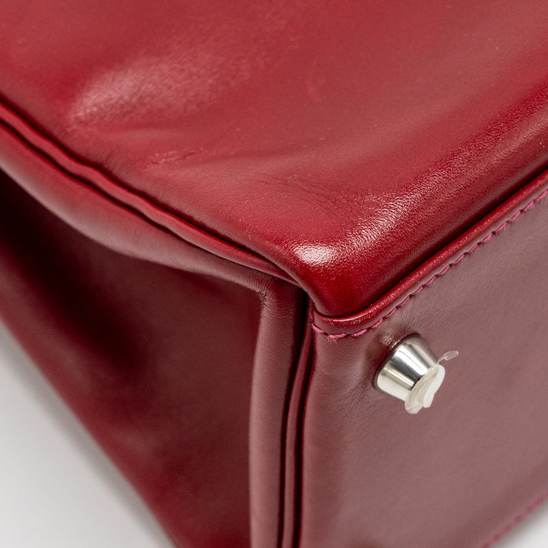 Hermes Kelly 32 Box Rubis/Rose Tyrien SHW Stamp Square O