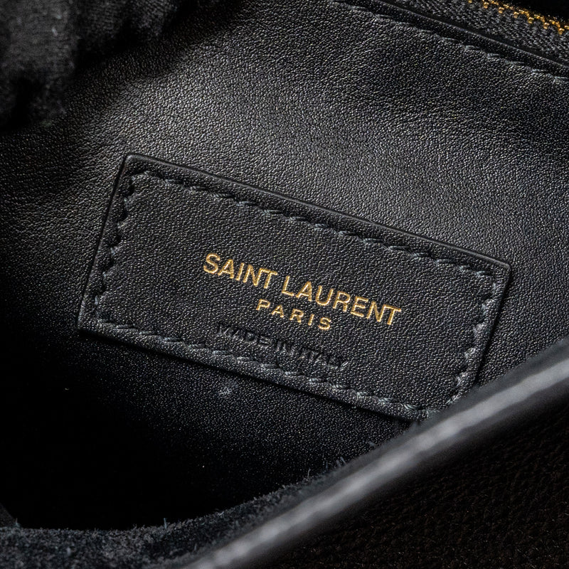 Saint Laurent/YSL Le 5 A 7 Supple Large Smooth Calfskin Black GHW