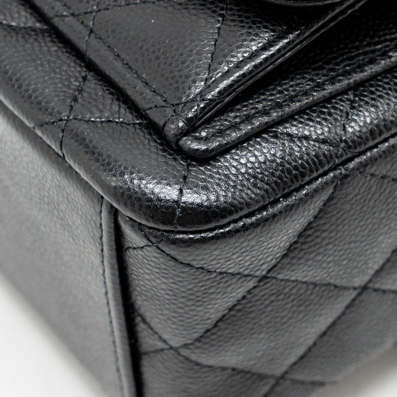 Chanel Mini backpack / crossbody bag caviar black LGHW (microchip)