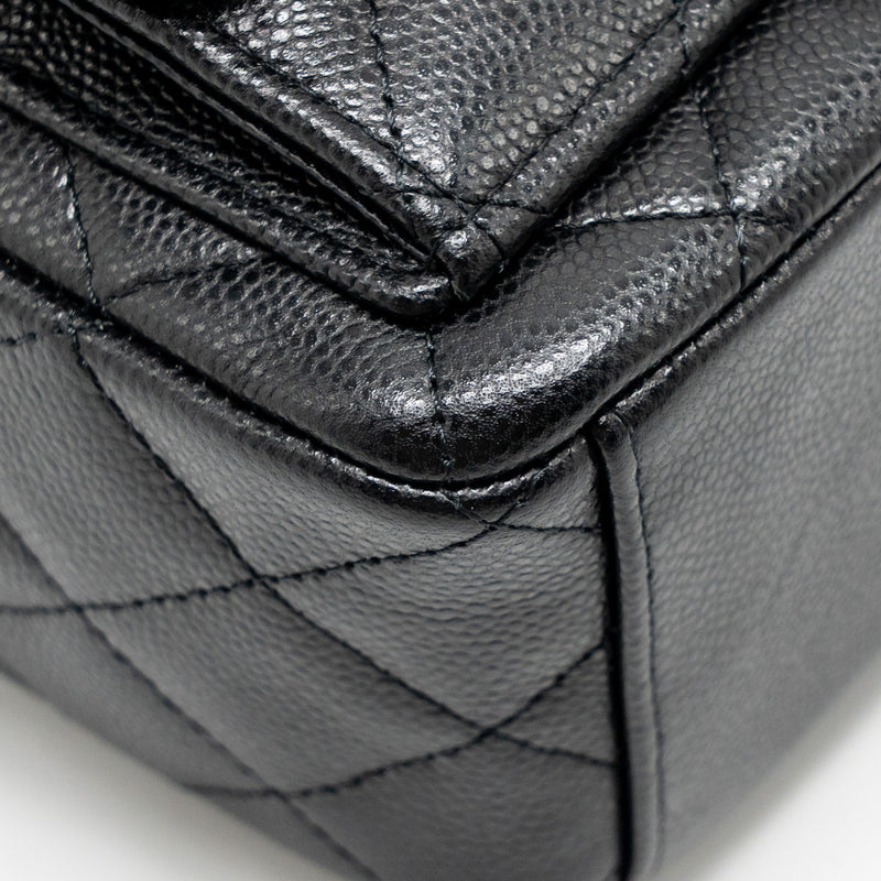 Chanel Mini backpack / crossbody bag caviar black LGHW (microchip)