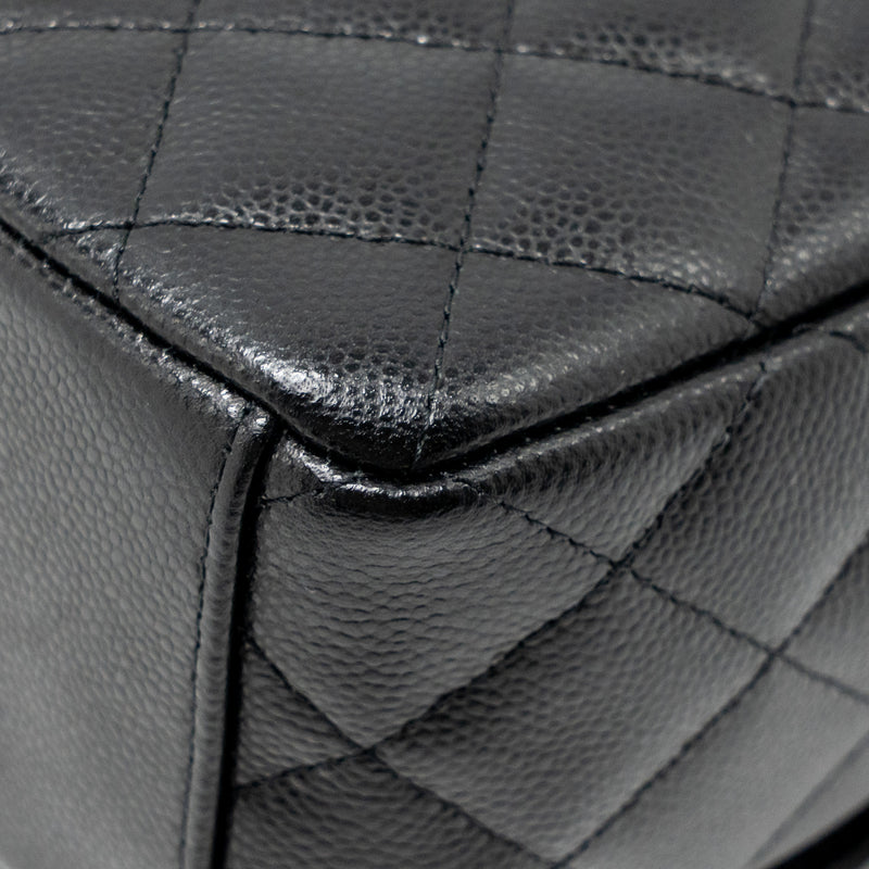 Chanel Mini backpack / crossbody bag caviar black LGHW (microchip)