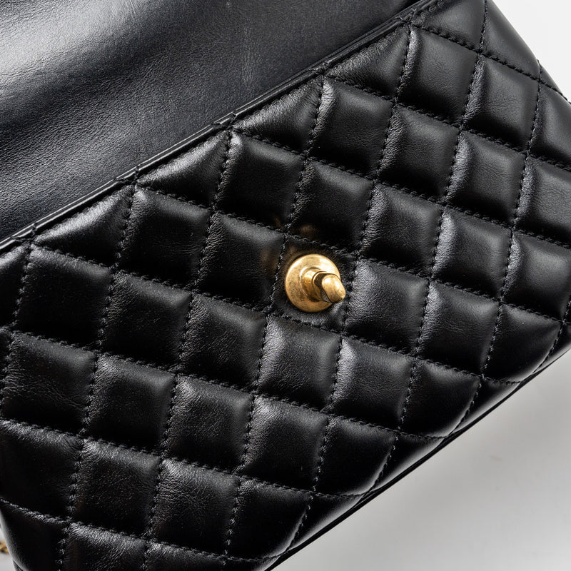 Chanel Small Coco Handle Limited Edition Smooth Calfskin Black GHW(Microchip)