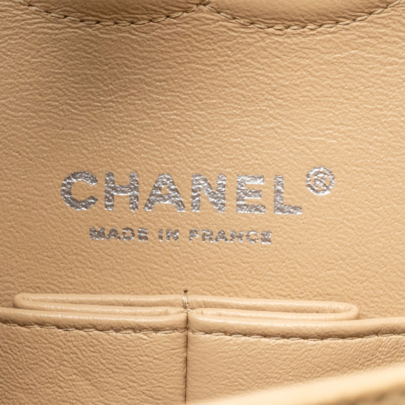 Chanel Medium Classic Double Flap Bag Caviar Beige SHW