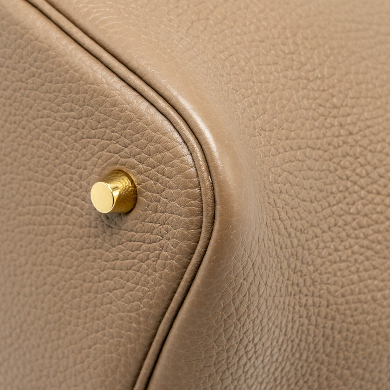 Hermes Picotin 22 Clemence Etoupe GHW stamp Y