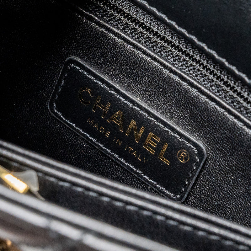 Chanel Small Coco Handle Limited Edition Smooth Calfskin Black GHW(Microchip)