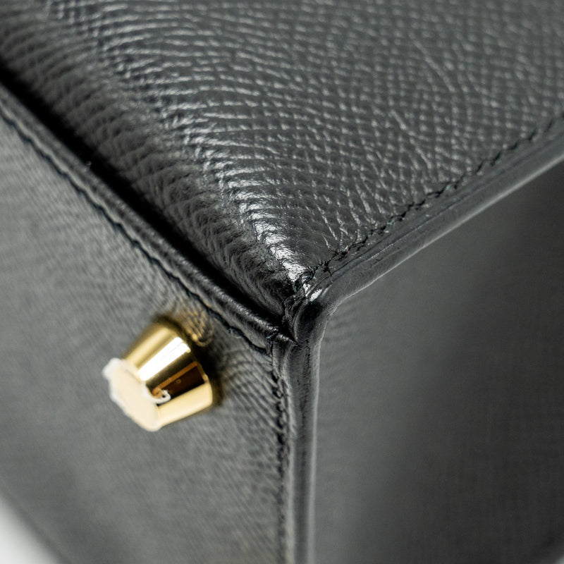 Hermes Kelly 25 Epsom Black GHW Stamp U