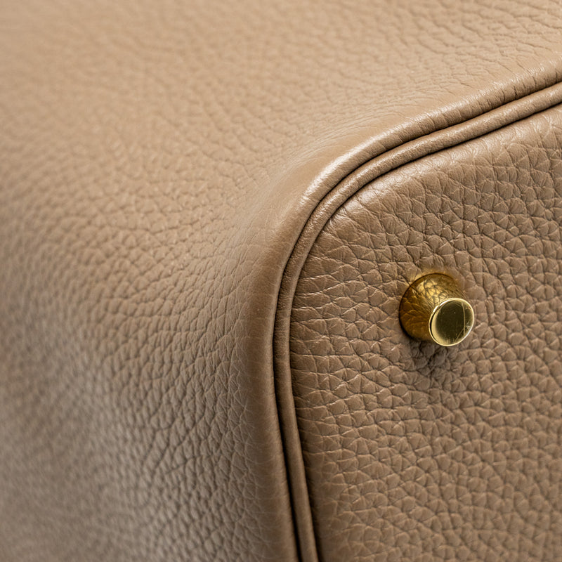 Hermes Picotin 22 Clemence Etoupe GHW stamp Y