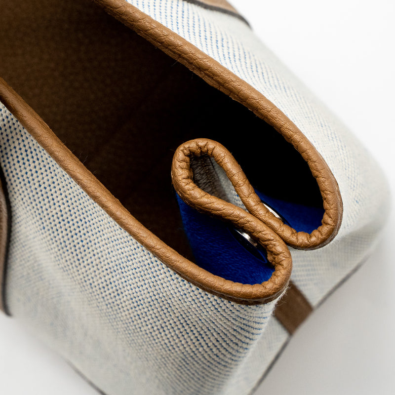 Hermes Garden Party 30 Negonda/Canvas Bleu Bill/Alezan SHW Stamp U
