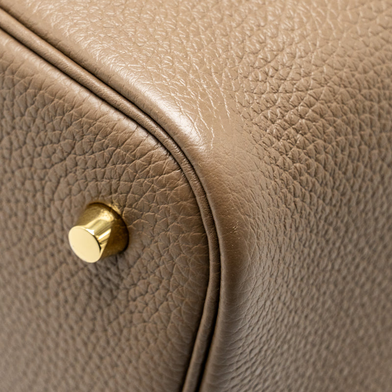Hermes Picotin 22 Clemence Etoupe GHW stamp Y