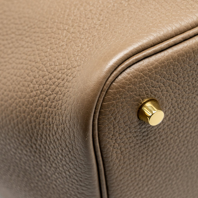 Hermes Picotin 22 Clemence Etoupe GHW stamp Y