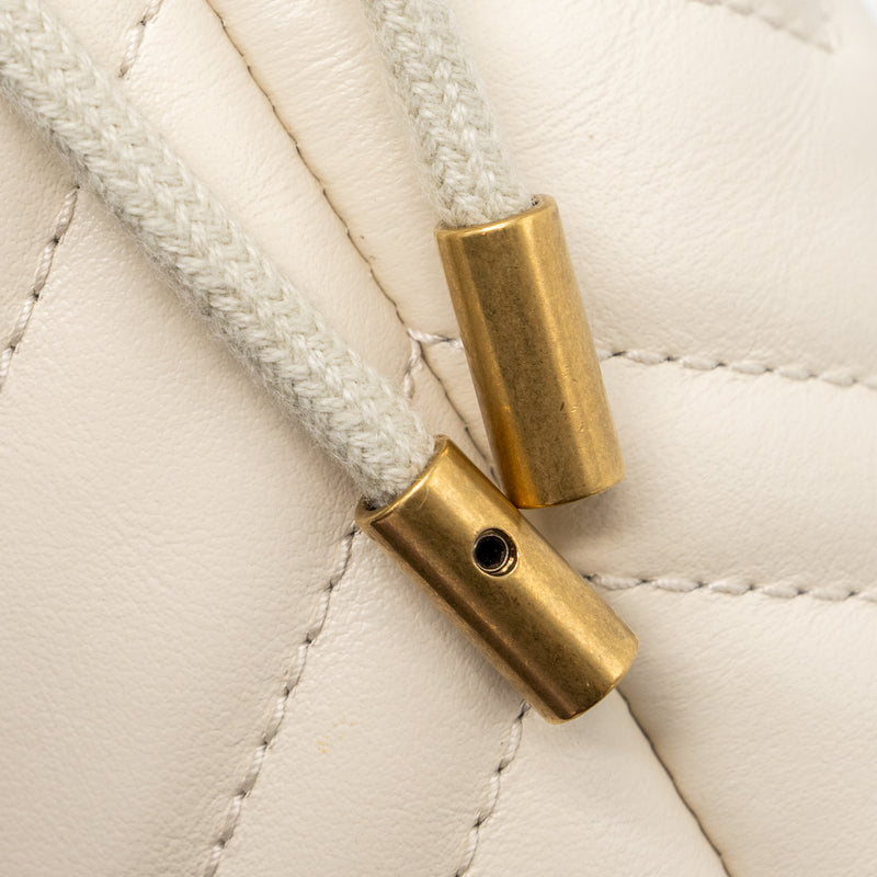 Gucci GG Marmont Mini Bucket Bag calfskin White GHW