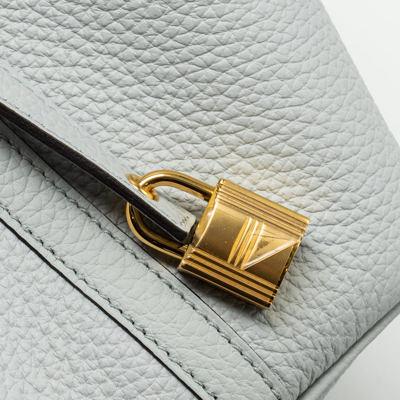 Hermes Picotin 18 Lock Bag Clemence Blue Pale GHW stamp B