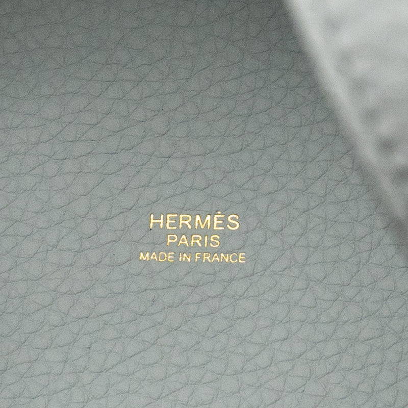 Hermes Picotin 18 Lock Bag Clemence Blue Pale GHW stamp B