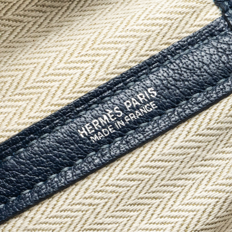 Hermes Garden Party 36 Negonda Blue indigo SHW Stamp Square L