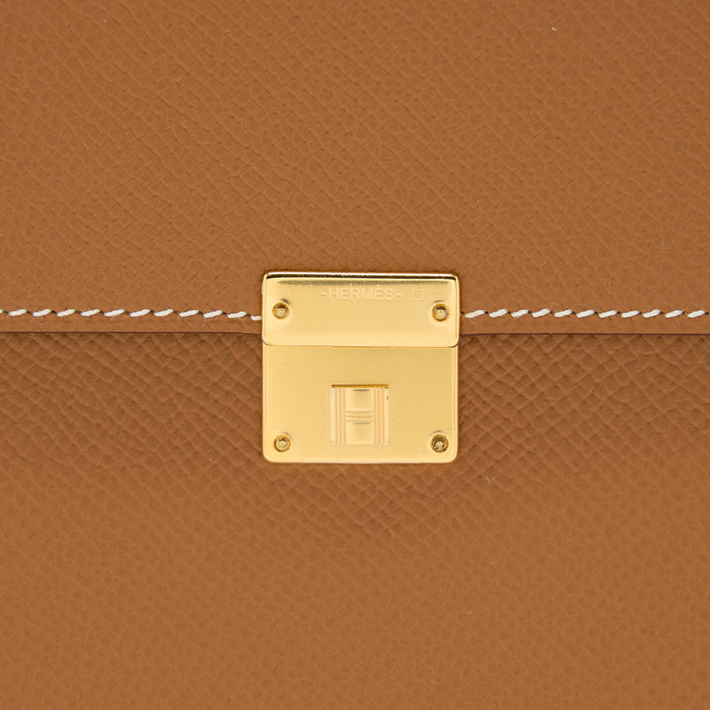 Hermes Clic 16 Wallet Epsom Gold GHW Stamp B