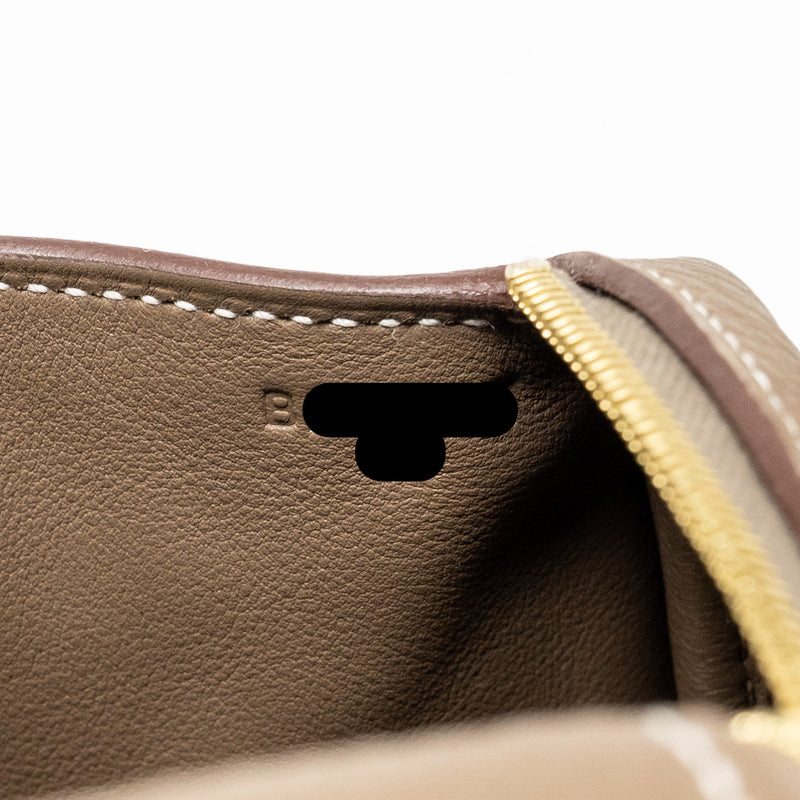 Hermes Mini Lindy Clemence Etoupe GHW Stamp B