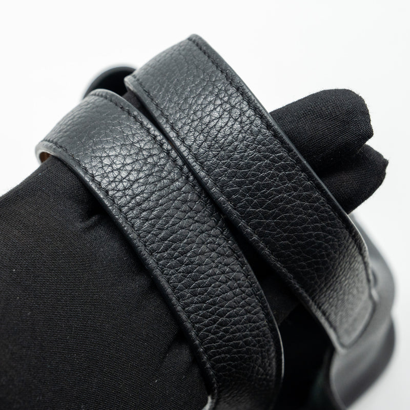 Hermes Picotin 22 Clemence black / caramel SHW stamp A