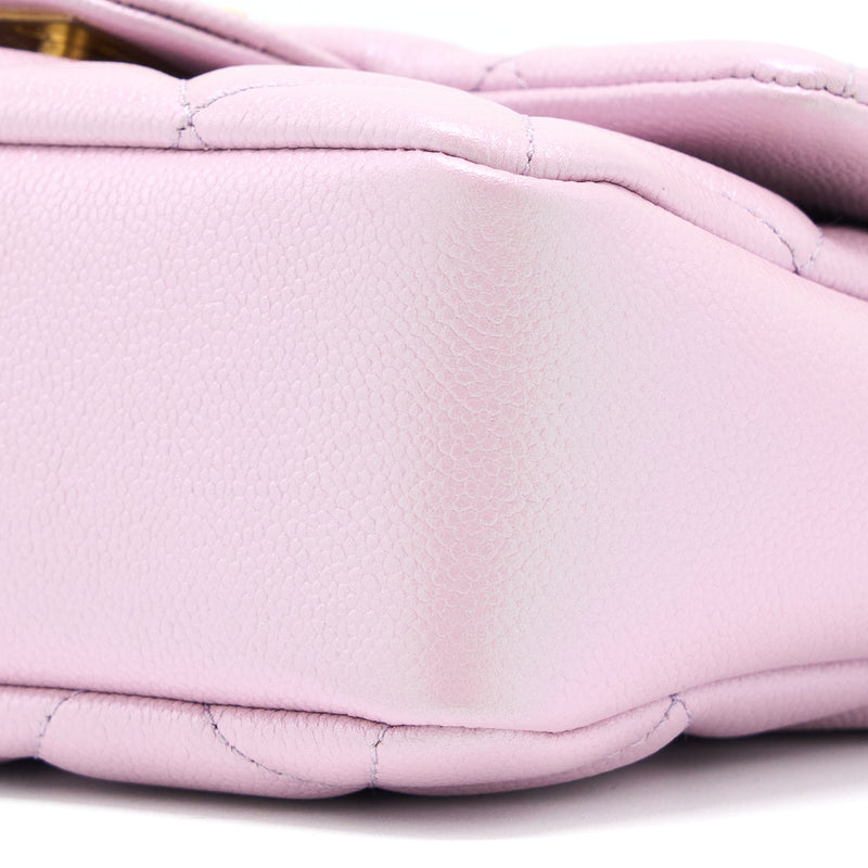 Chanel 21K My Perfect Mini Flap Bag Caviar Pink GHW (Microchip)