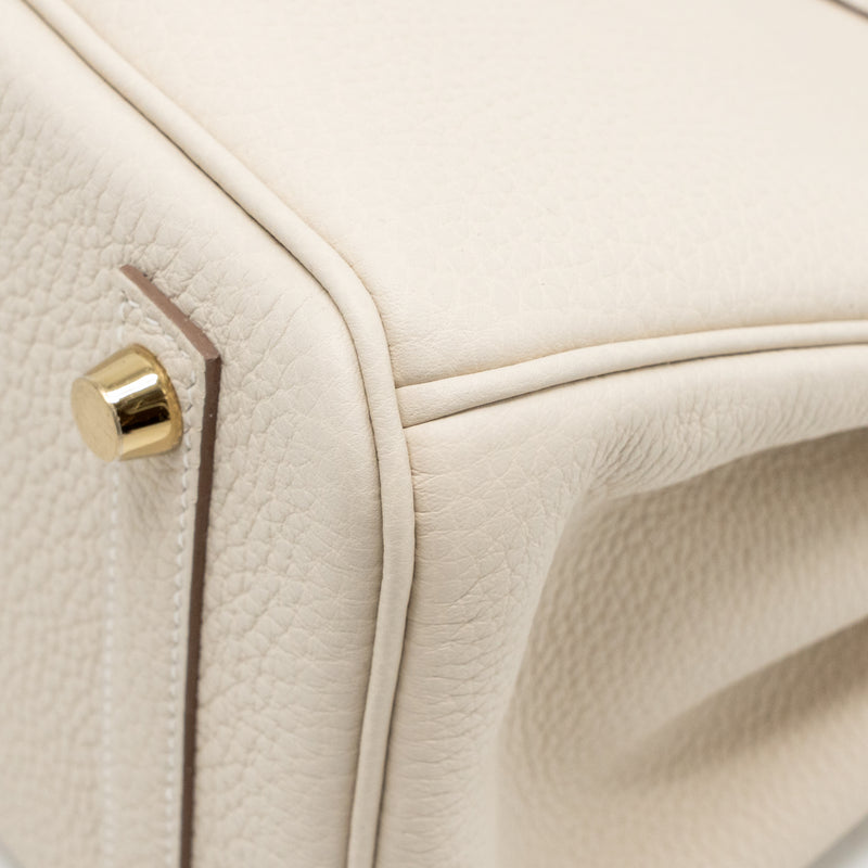 Hermes Birkin 25 togo craie GHW stamp K