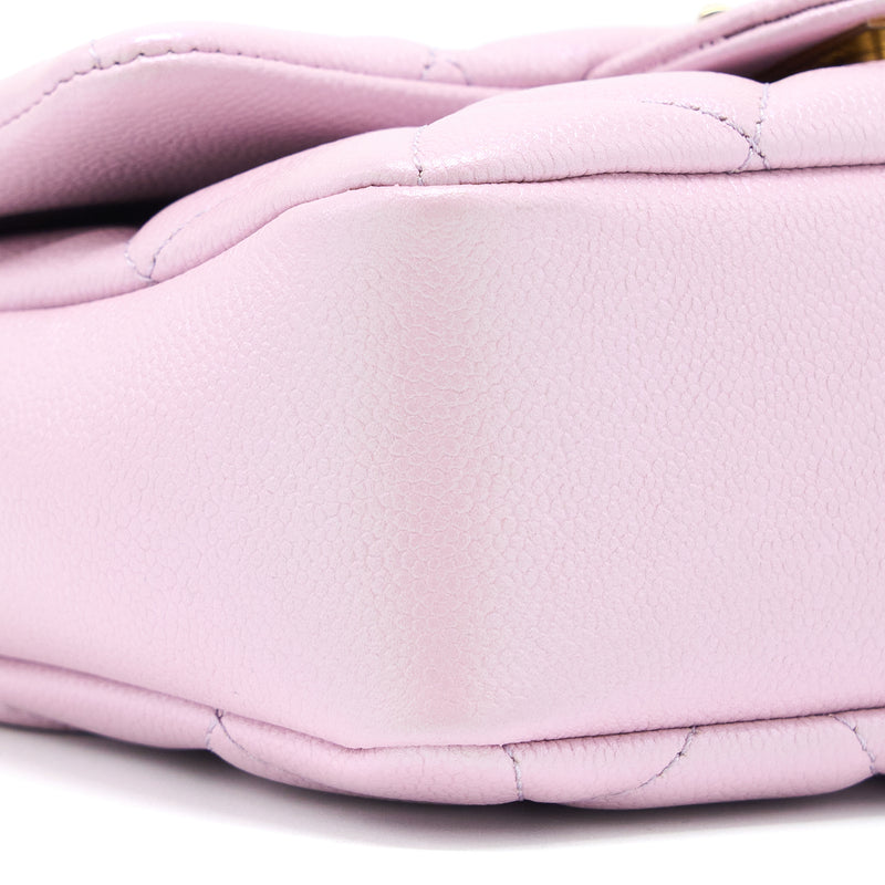 Chanel 21K My Perfect Mini Flap Bag Caviar Pink GHW (Microchip)