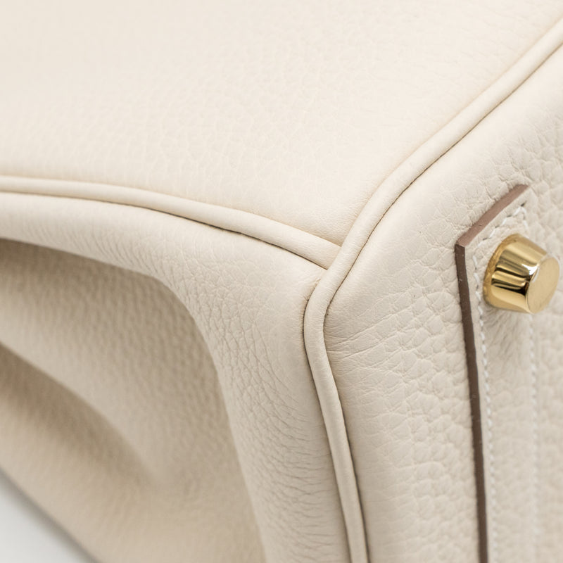 Hermes Birkin 25 togo craie GHW stamp K