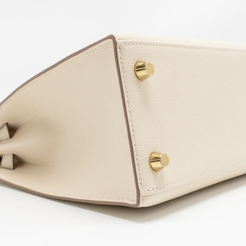 Hermes Kelly 25 epsom Craie GHW stamp Y