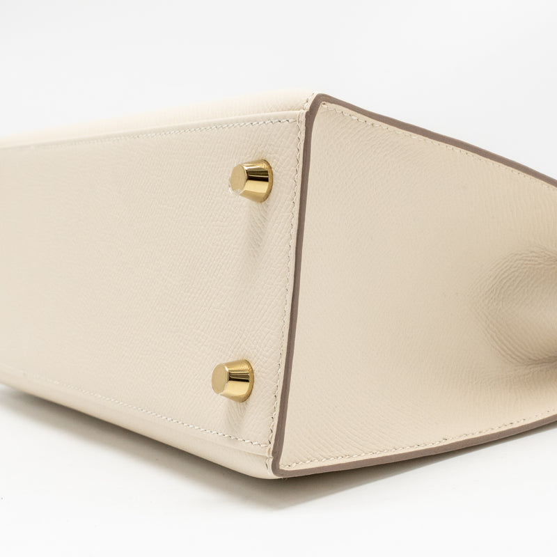 Hermes Kelly 25 epsom Craie GHW stamp Y