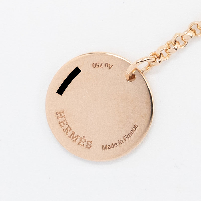 Hermes Ex-Libris pendant small model, rose gold