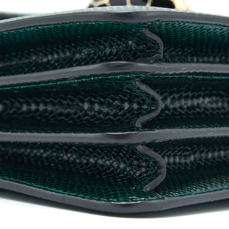 Bvlgari Top Handle Serpenti Forever Crossbody Bag Shiny Karung Skin Green LGHW