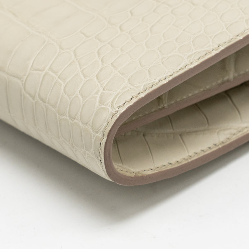 Hermes Constance to go Matte alligator Mississippiensis 8L beton SHW stamp U