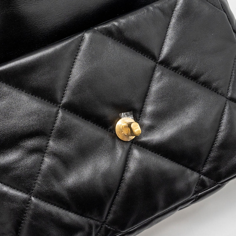 Chanel Medium 19 Bag Lambskin Black Multicoloured Hardware(Microchip)