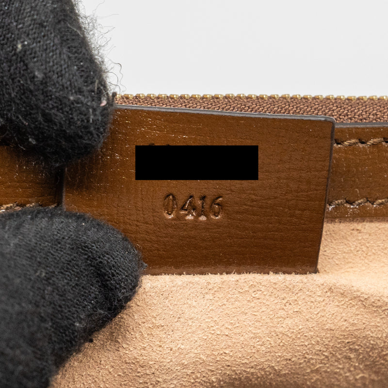 Gucci Mini Bag With Interlocking G GG Supreme Canvas/ Leather GHW