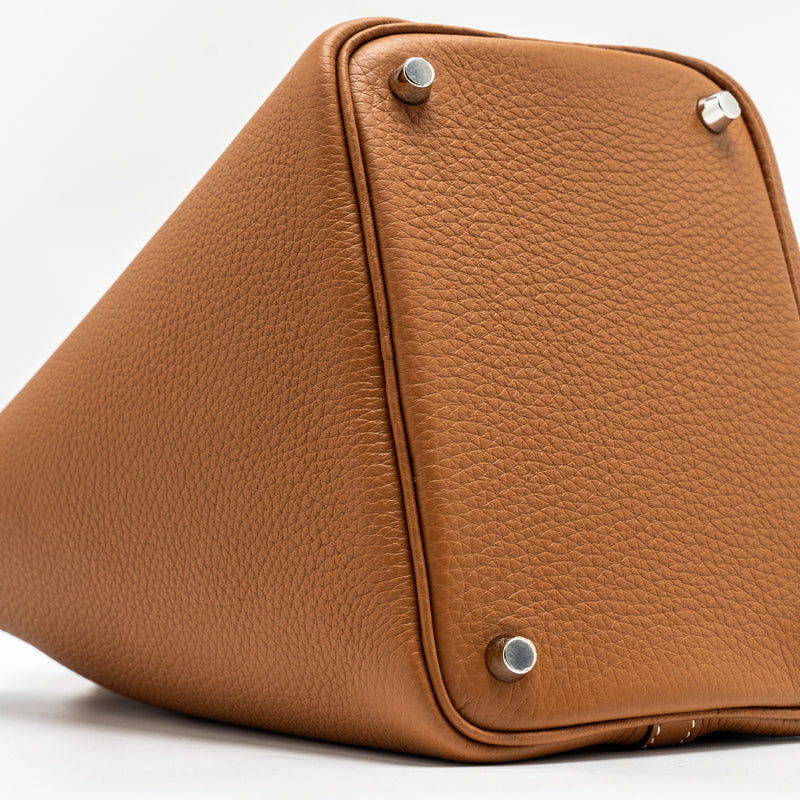 Hermes picotin 18 lock bag Clemence Gold SHW stamp B