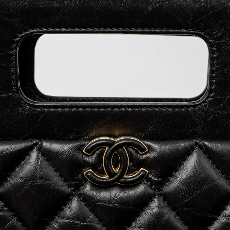 Chanel 23S Clutch Bag with Chain Calfskin Black Brushed GHW (Microchip)