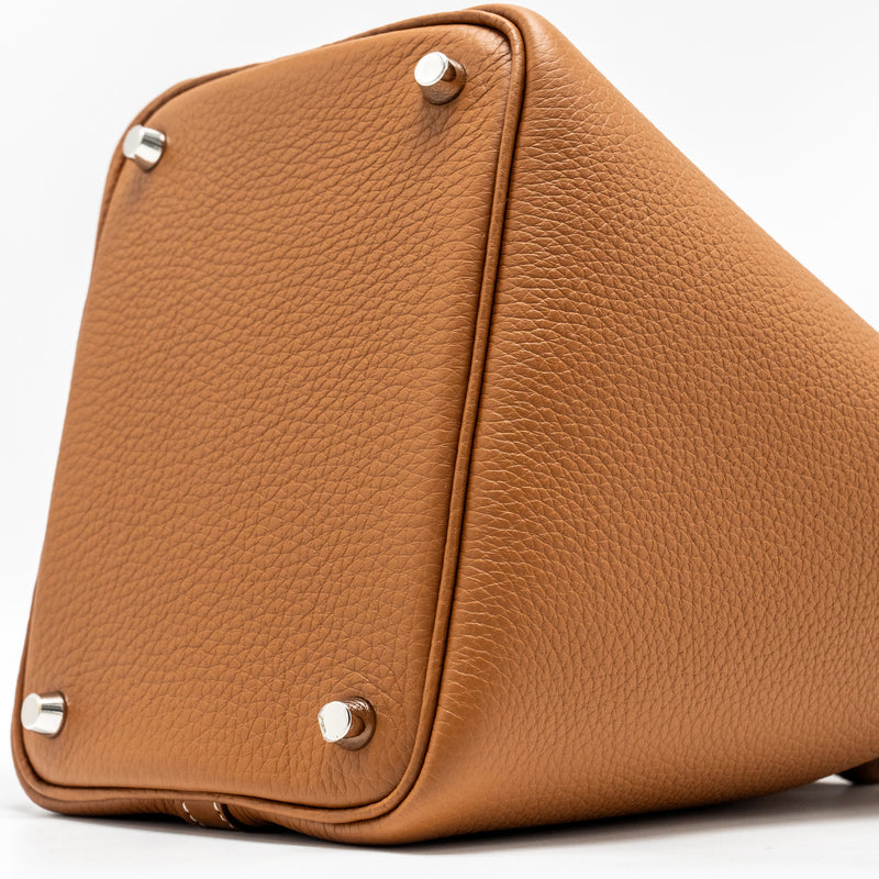 Hermes picotin 18 lock bag Clemence Gold SHW stamp B