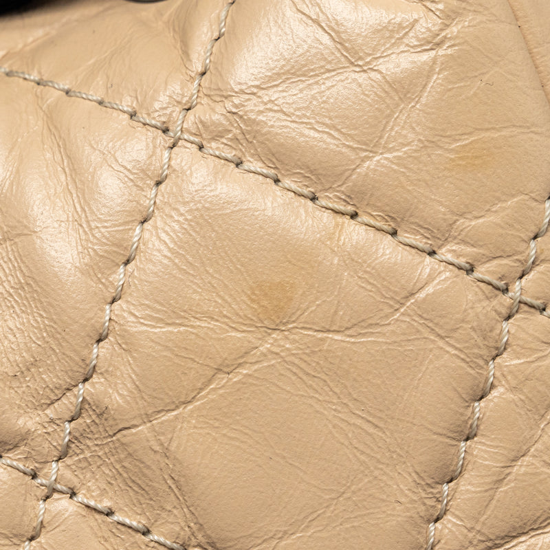 Chanel Small Gabrielle Backpack Aged Calfskin Beige/Black Multicolour Hardware