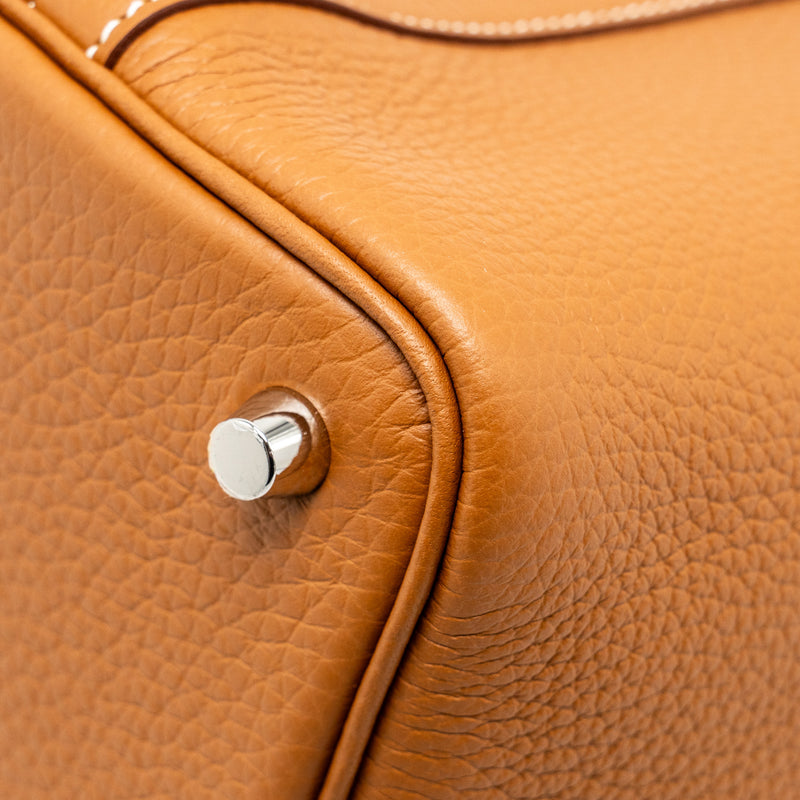 Hermes picotin 18 lock bag Clemence Gold SHW stamp B