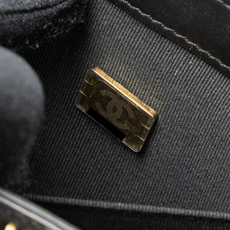 Chanel 23S Clutch Bag with Chain Calfskin Black Brushed GHW (Microchip)
