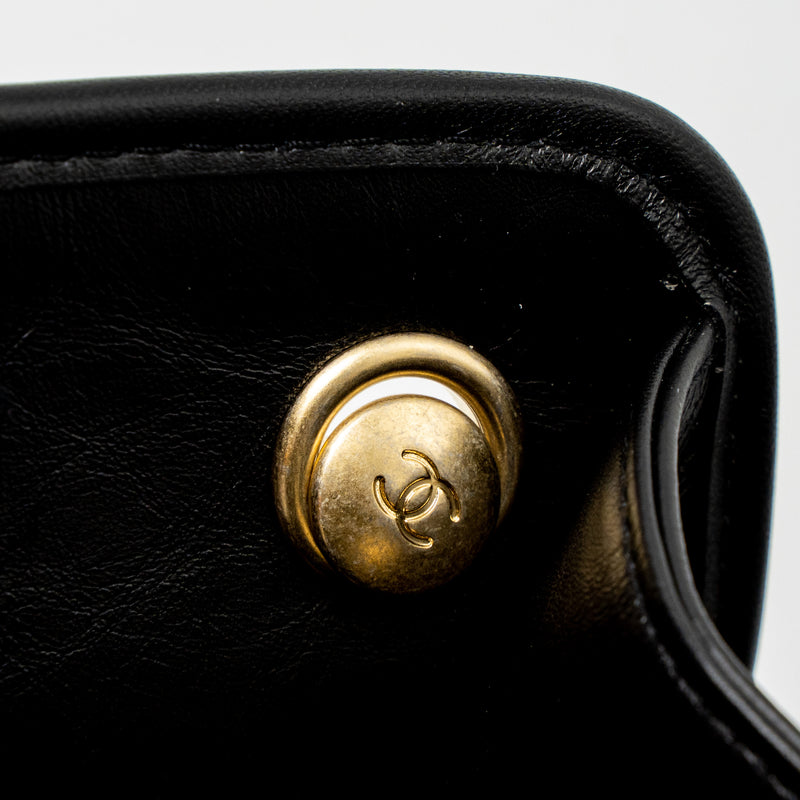 Chanel 23S Clutch Bag with Chain Calfskin Black Brushed GHW (Microchip)