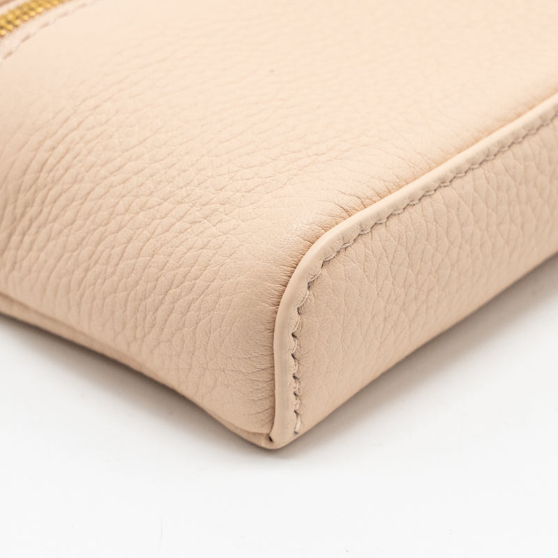 Loro Piana extra pocket mini pouch calfskin light pink GHW