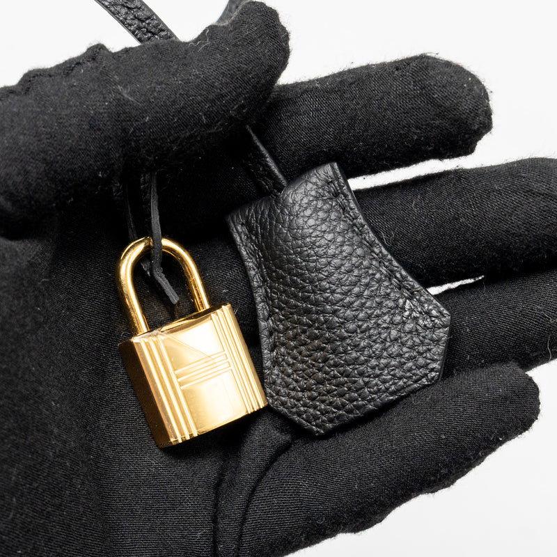 Hermes Birkin 25 Togo Black GHW Stamp U